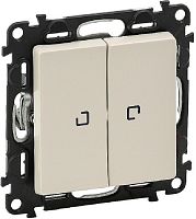 Переключатель с подсветкой без рамки Legrand Valena Life 2-кл. проходной слоновая кость картинка